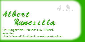 albert muncsilla business card